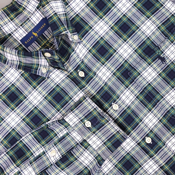 Ralph Lauren Shirt Mens Large Plaid Button Down Long Sleeve Casual Preppy - Picture 1 of 10